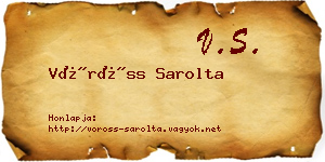 Vöröss Sarolta névjegykártya
