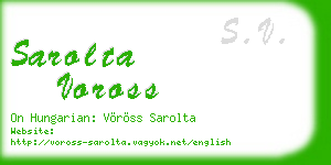 sarolta voross business card